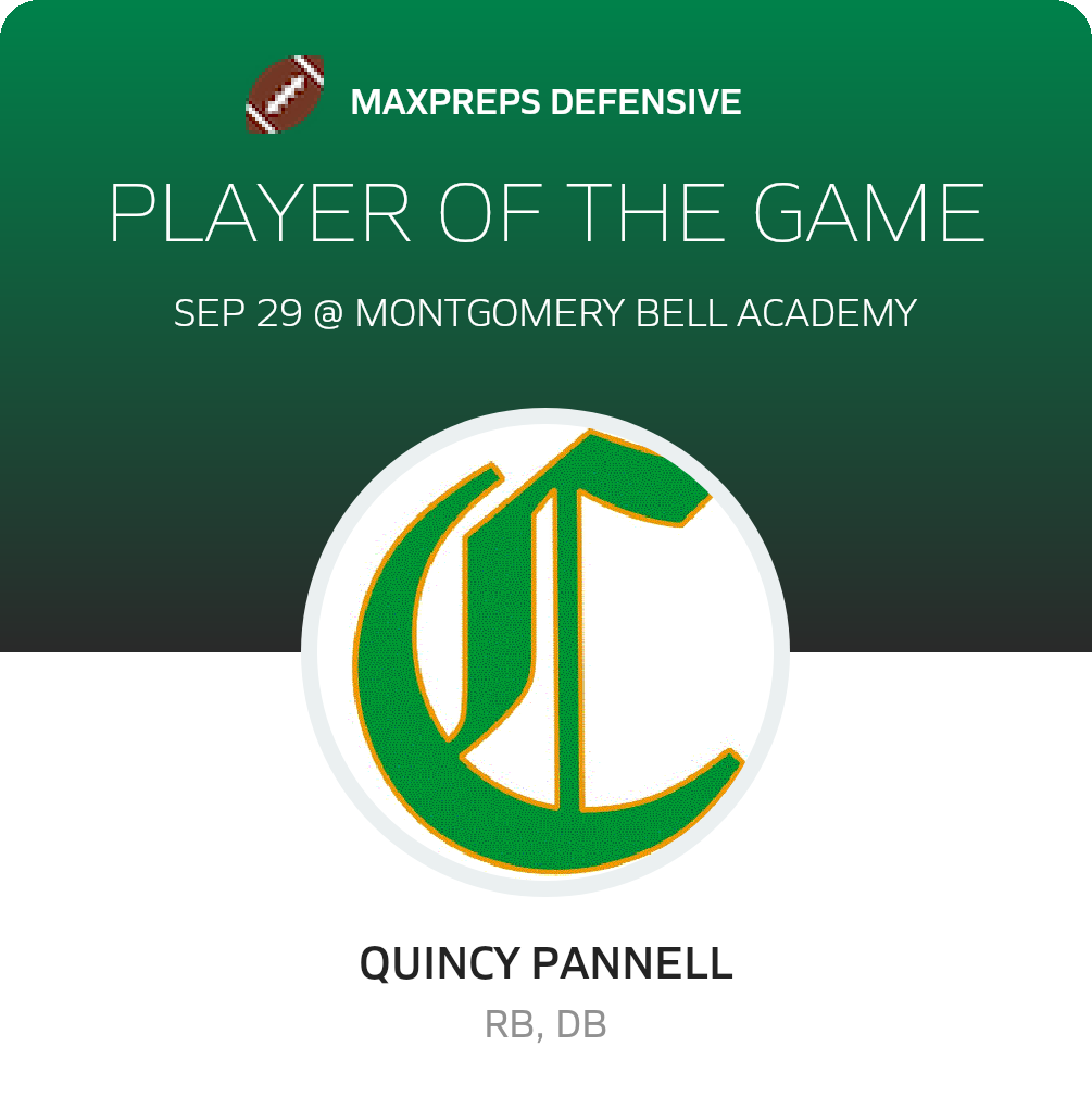 Quincy Pannell's High School Career Home